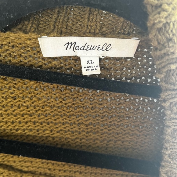 Madewell Military Green Ruffle Sweater - Picture 2 of 2